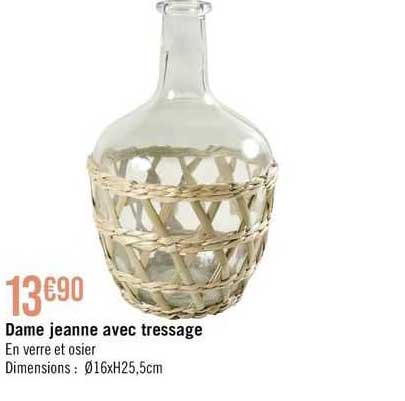 dame jeanne avec tressage
