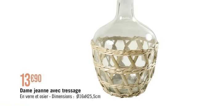 dame jeanne avec tressage