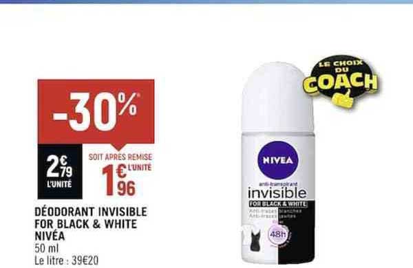 déodorant invisible for black & white nivéa