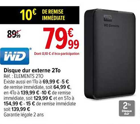 Disque Dur Externe 2to Wd