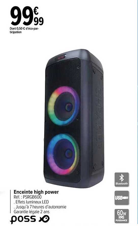 enceinte high power poss
