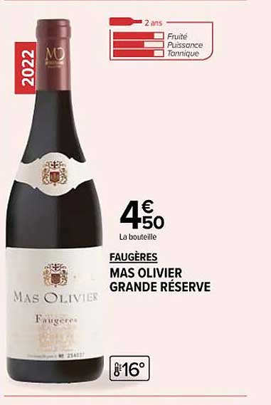 faugères mas olivier grande réserve