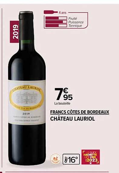 francs côtes de bordeaux château lauriol