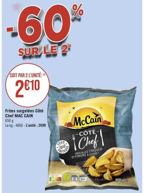 frites surgelées côté chef mc cain