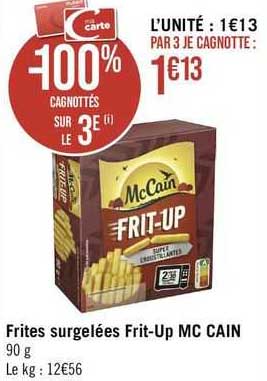 Frites Surgelées Frit-up Mc Cain