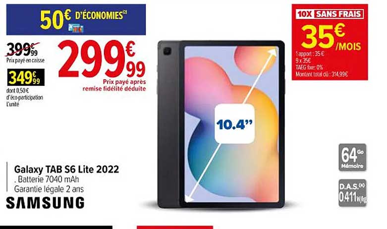 Galaxy Tab S6 Lite 2022 Samsung