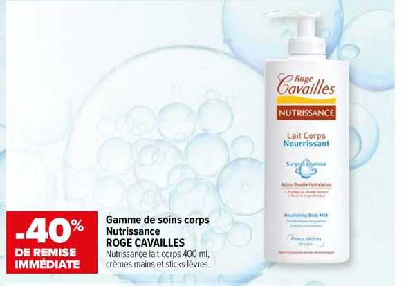 gamme de soins corps nutrissance roge cavailles