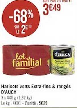 haricots verts extra-fins & rangés d'aucy
