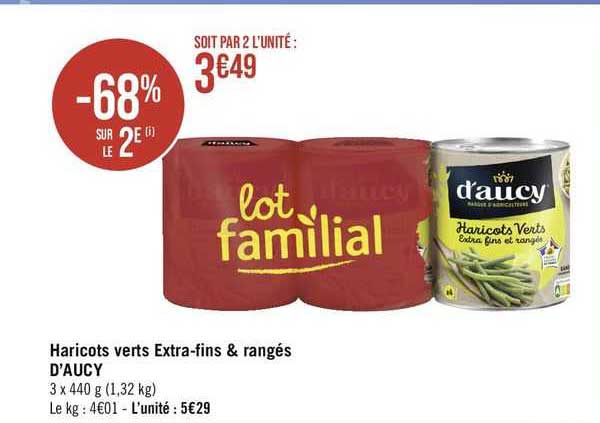 haricots verts extra-fins & rangés d'aucy