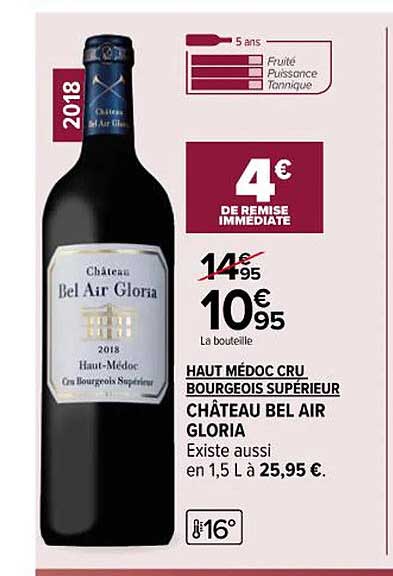 haut médoc cru bourgeois supérieur château bel air gloria