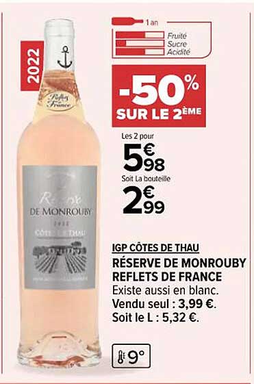 igp côtes de thau réserve de monrouby reflets de france