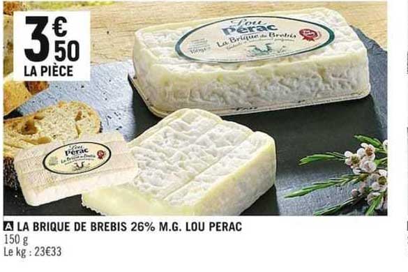 la brique de brebis 26% m.g. lou pérac