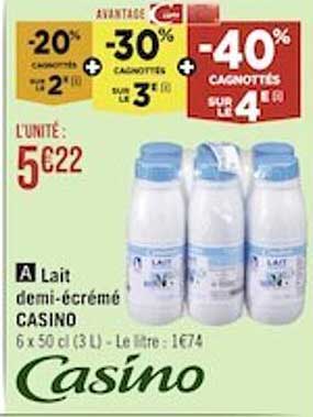 lait demi-écrémé casino