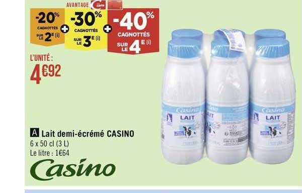 lait demi-écrémé casino