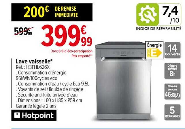 lave vaisselle hotpoint