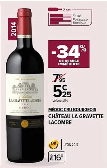 Médoc Cru Bourgeois Château La Gravette Lacombe