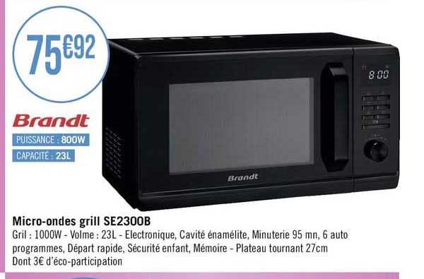 micro-ondes grill se2300b brandt