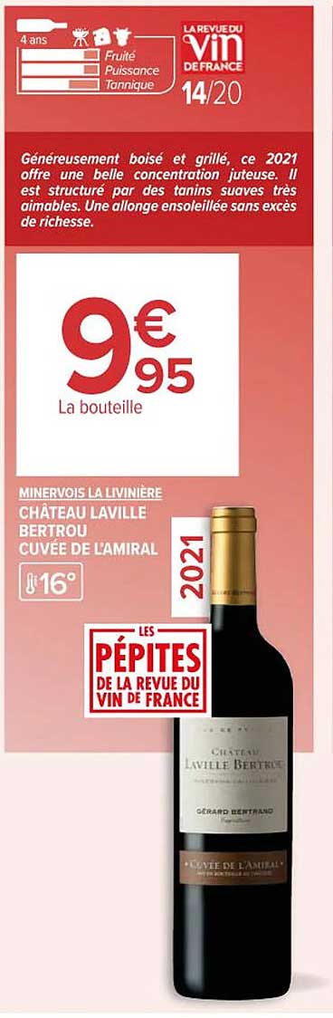 minervois la livinières château laville bertrou cuvée de l'amiral