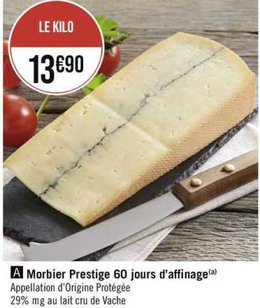 morbier prestige 60 jours d'affinage