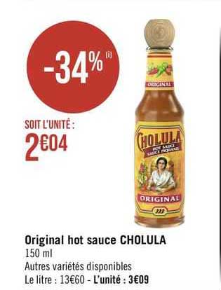 original hot sauce cholula