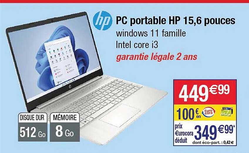 pc portable hp 15,6 pouces