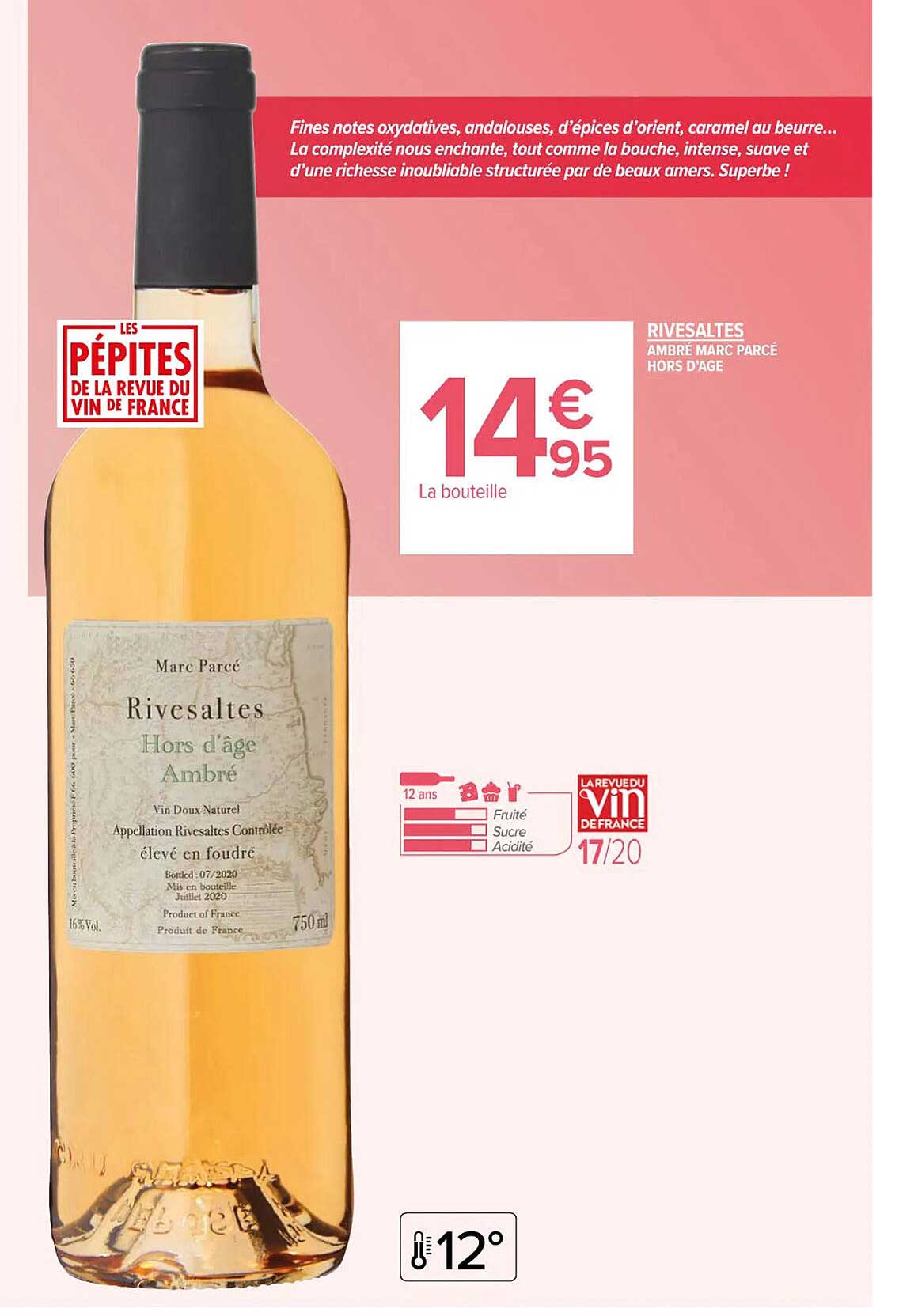 rivesaltes ambré marc parcé hors d'âge