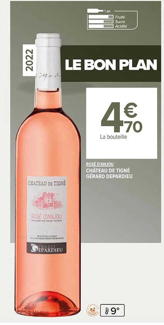 rosé d'anjou château de tigné gérard dépardieu