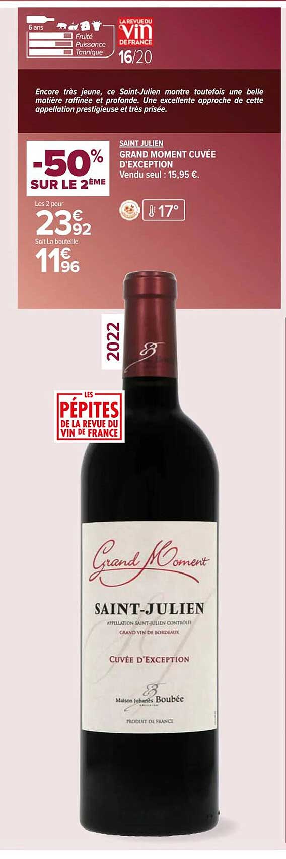 saint julien grand moment cuvée d'exception