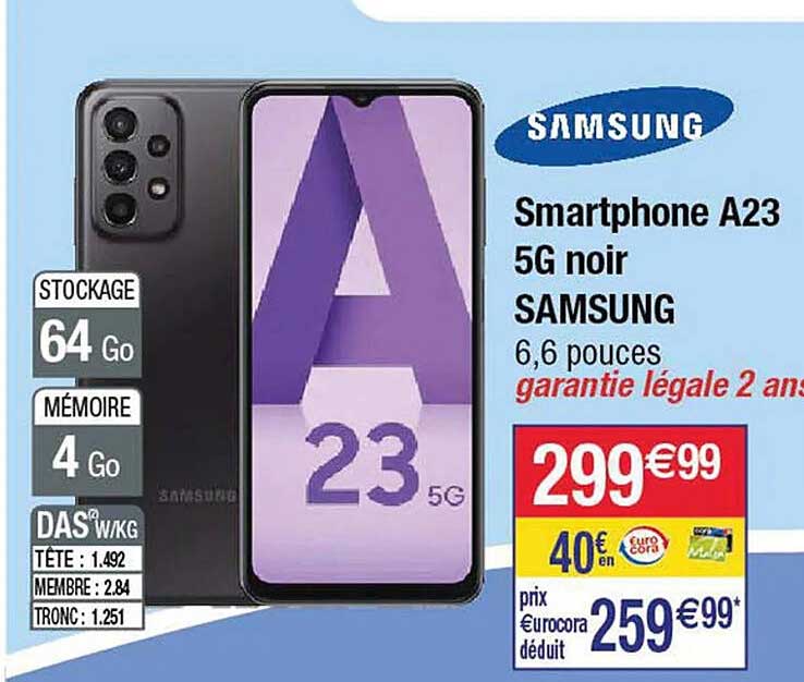 Smartphone A23 5g Noir Samsung