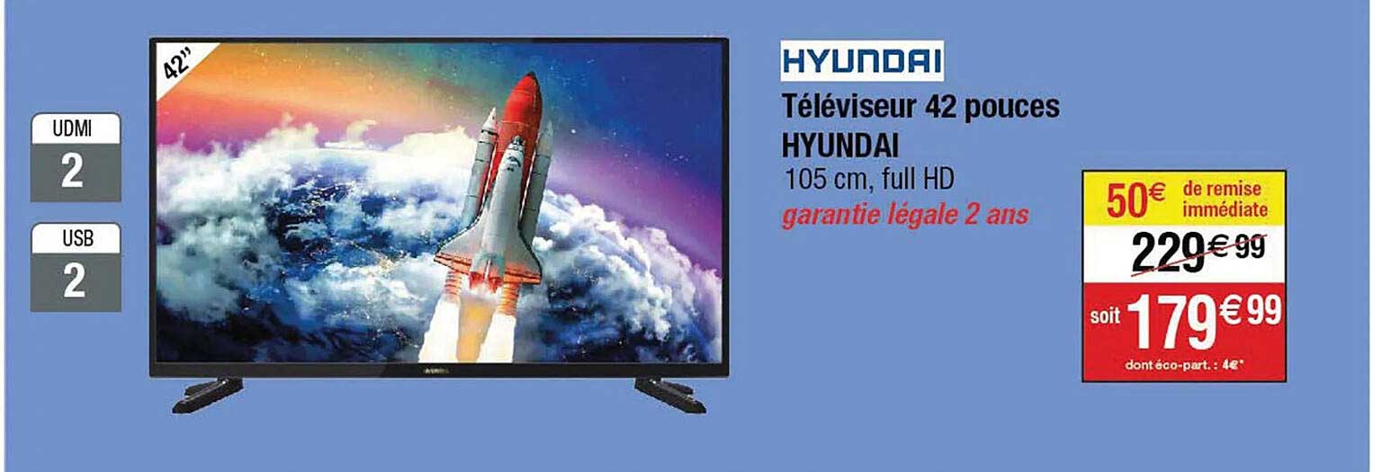 téléviseur 42 pouces hyundai