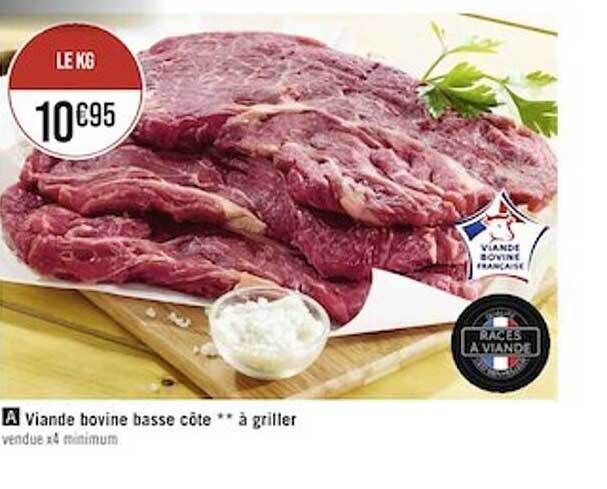 viande bovine basse côte**à griller