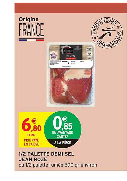 1 2 palette demi sel jean rozé