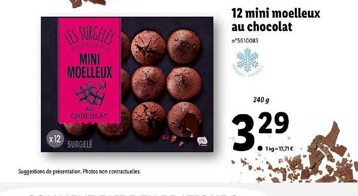 12 Mini Moelleux Au Chocolat