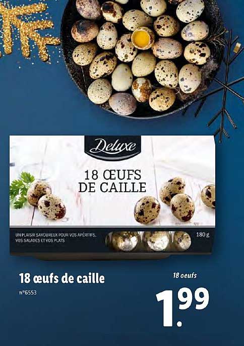 18 oeufs de caille