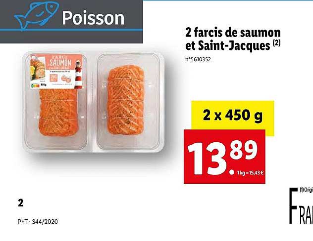 2 farcis de saumon et saint-jacques