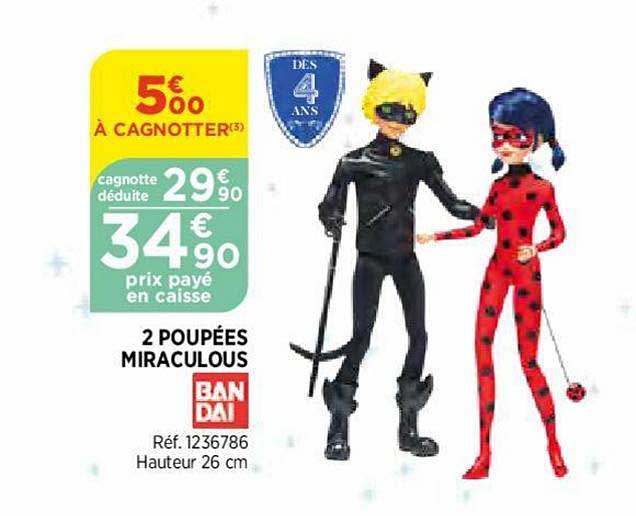 2 poupées miraculous ban dai