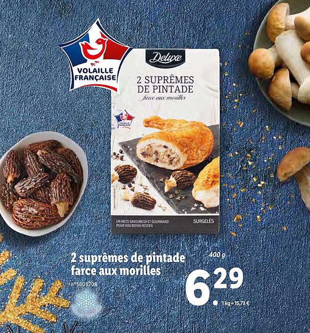 2 Suprêmes De Pintade Farce Aux Morilles
