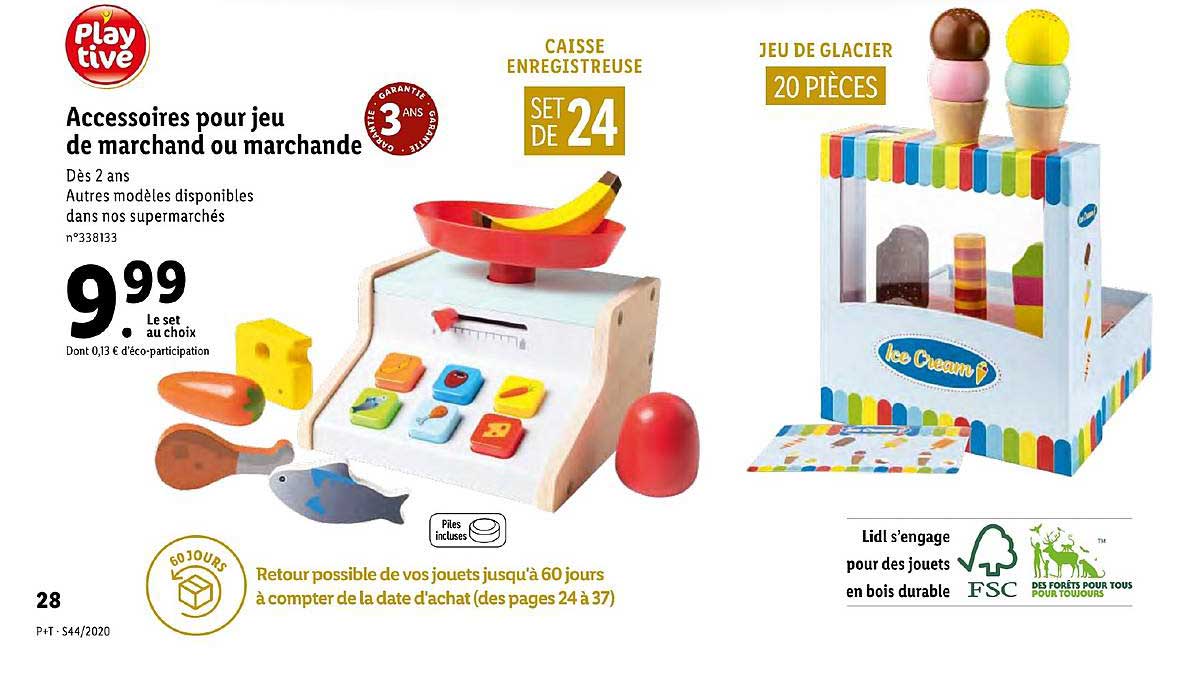 accessoires pour jeu de marchand ou marchande