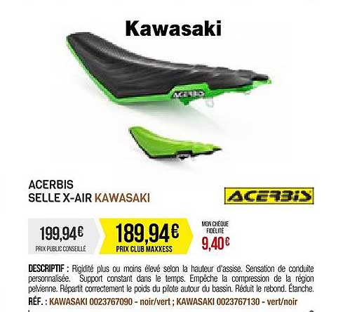 acerbis selle x-air kawasaki