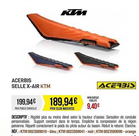 acerbis selle x-air ktm