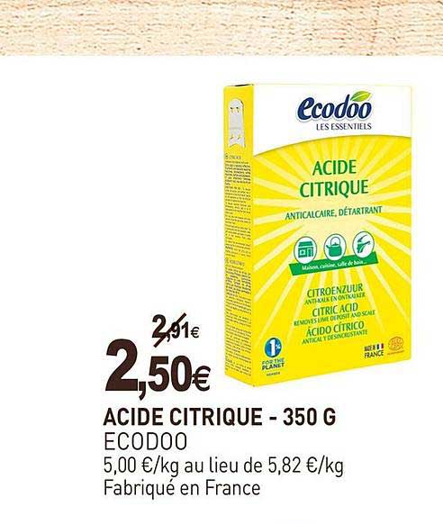acide citrique ecodoo