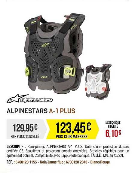 alpinestars a-1 plus