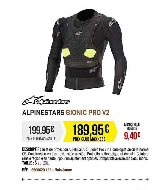 alpinestars bionic pro v2