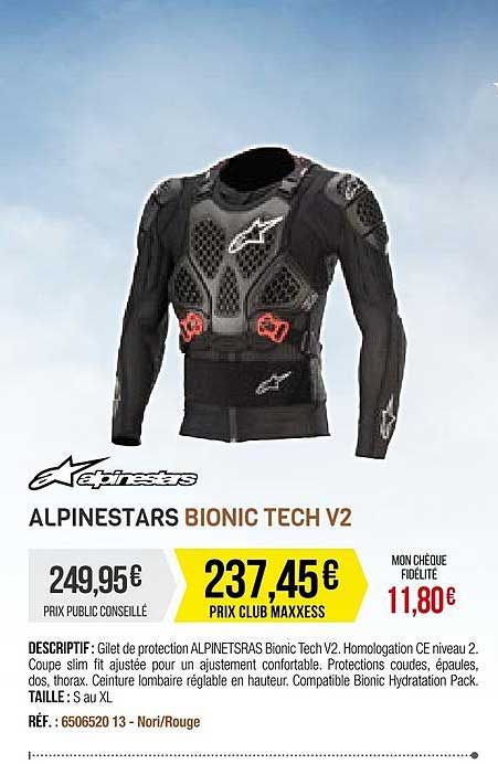 alpinestars bionic tech v2
