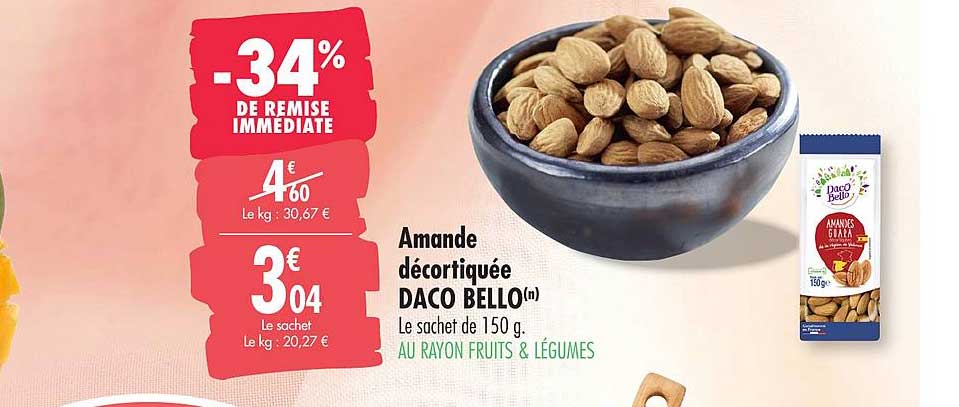 amande décortiquée daco bello