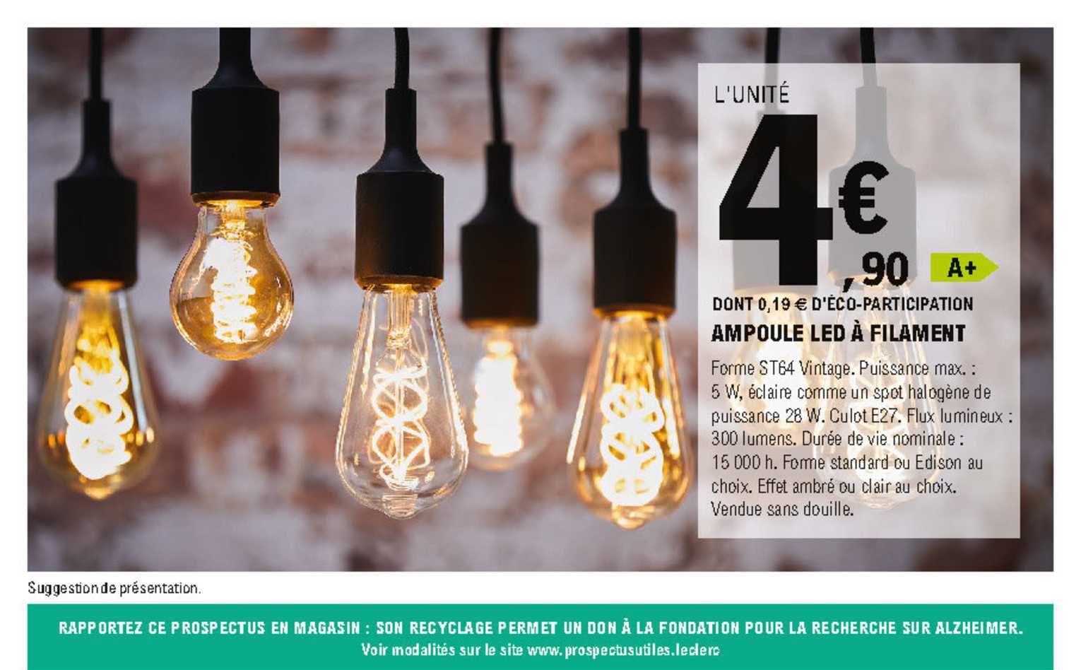 ampoule led à filament