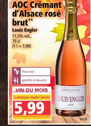 aoc crémant d'alsace rosé brut louis engler
