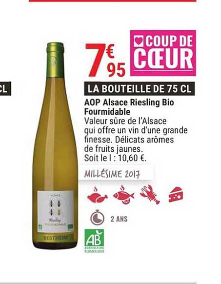 Aop Alsace Riesling Bio Fourmidable