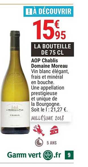Aop Chablis Domaine Moreau