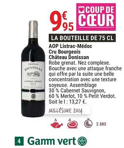 aop listrac médoc cru bourgeois château donissan